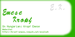 emese kropf business card